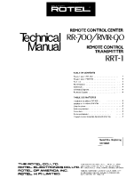 Rotel RMR-90 - Technical manual 